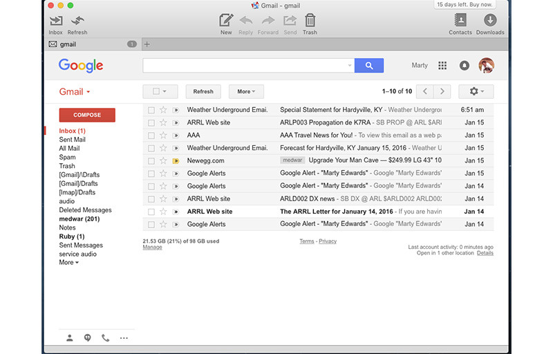 gmail ap for mac